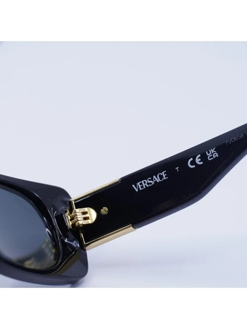 Versace Kids VK4003U GB1/87 Sunglasses Black Rectangle Frame, Dark Grey Lenses